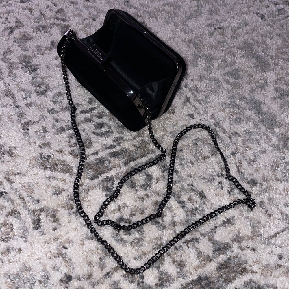 Giorgio Armani Black Clutch with Chain